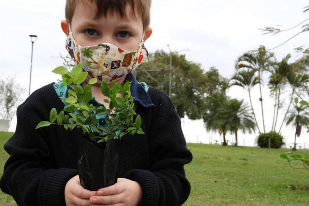 A ação faz parte do Programa Paraná Mais Verde e tem como meta plantar 10 milhões de mudas até o final de 2022