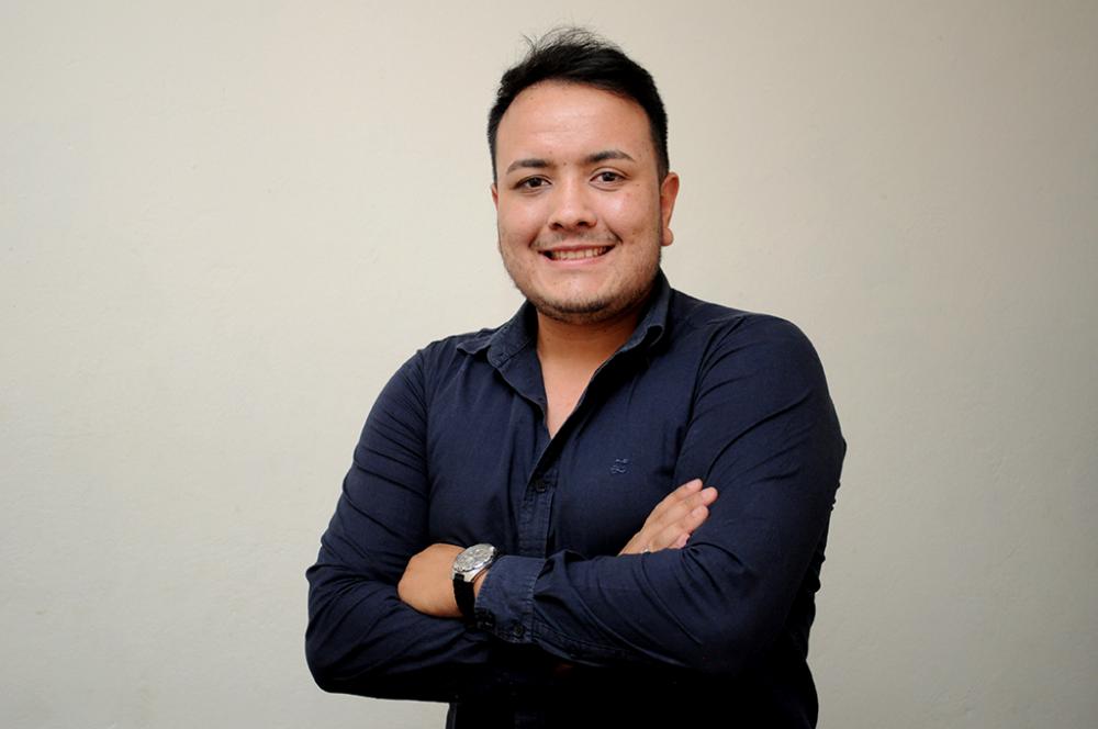 Thomas William durante vista de cortesia a redação do Jornal Circulando