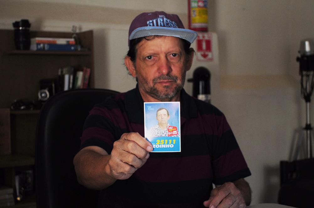 Vereador Ângelo Raia - Zoinho (DEM), durante visita de cortesia a redação do Circulando 