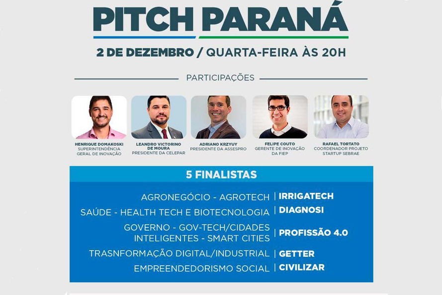 Disputa entre cinco startups será transmitida pelo Youtube