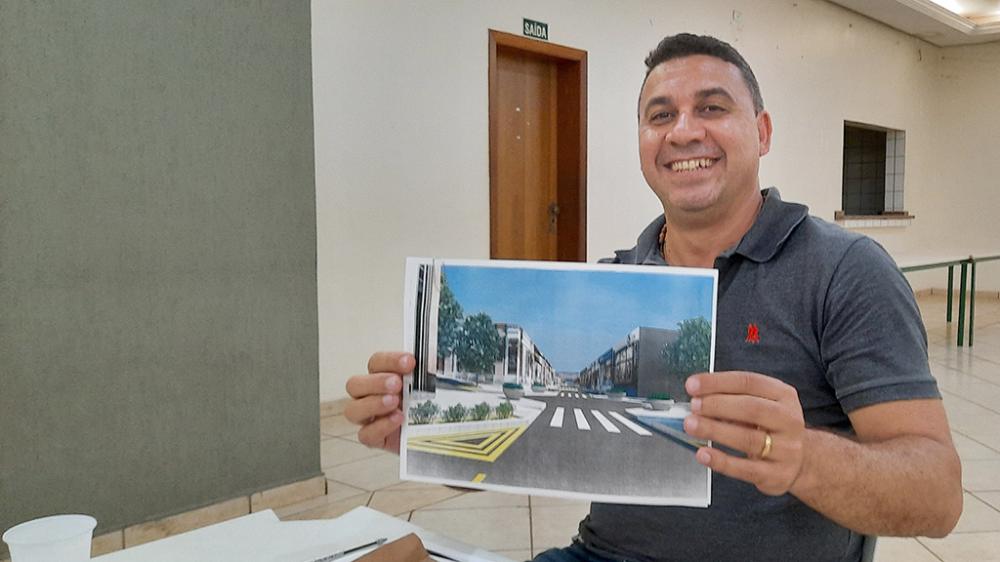 José Gilberto (Beto) Zanon é novo Presidente da Associação Comercial e Empresarial de Cambará, apresenta aos membros da diretoria o projeto de revitalização da rua do comércio Foto: Nathalia Bonholi - Circulandoaqui 