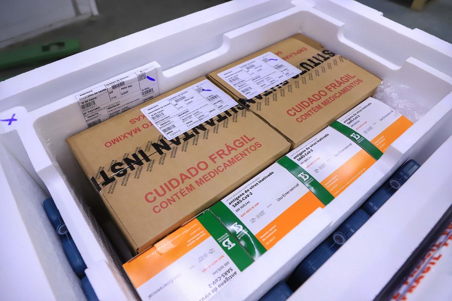 Serão distribuídas 132.779 doses da vacina CoronaVac, produzida em parceria com o Instituto Butantan