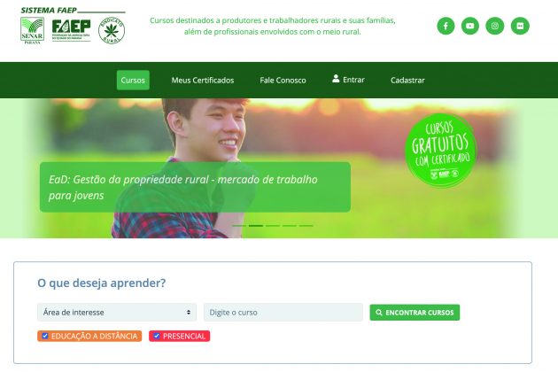 É possível que as vagas para algumas capacitações acabem antes do prazo final de inscrição, respeitando, para isso, a ordem de chegada.