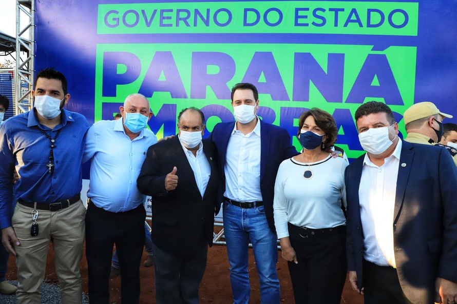 Governador Ratinho Junior esteve no município para vistoriar os trabalhos.