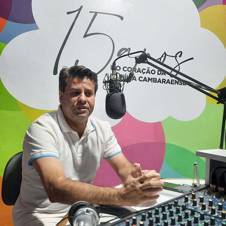 Vereador Walmir Joaquim (PSD) durante participação no Programa Circulando no Rádio 