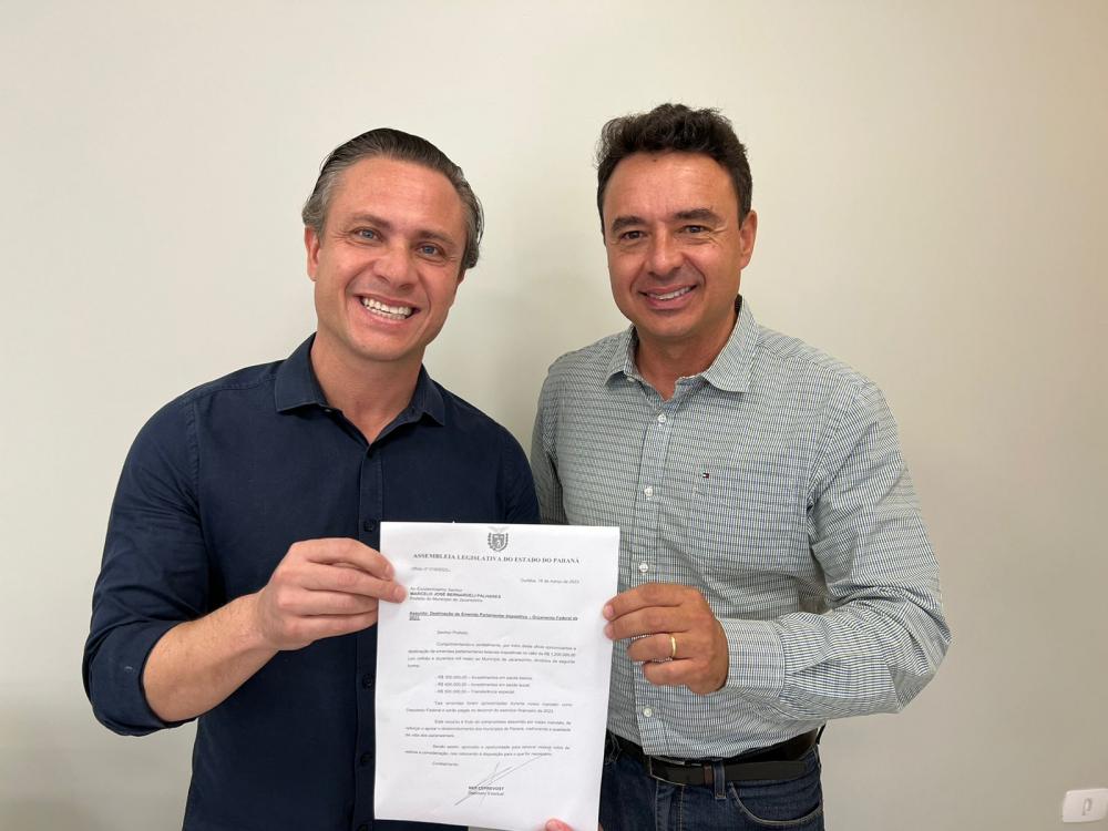 Everton Diniz comunica destinação de emendas ao prefeito Marcelo Palhares