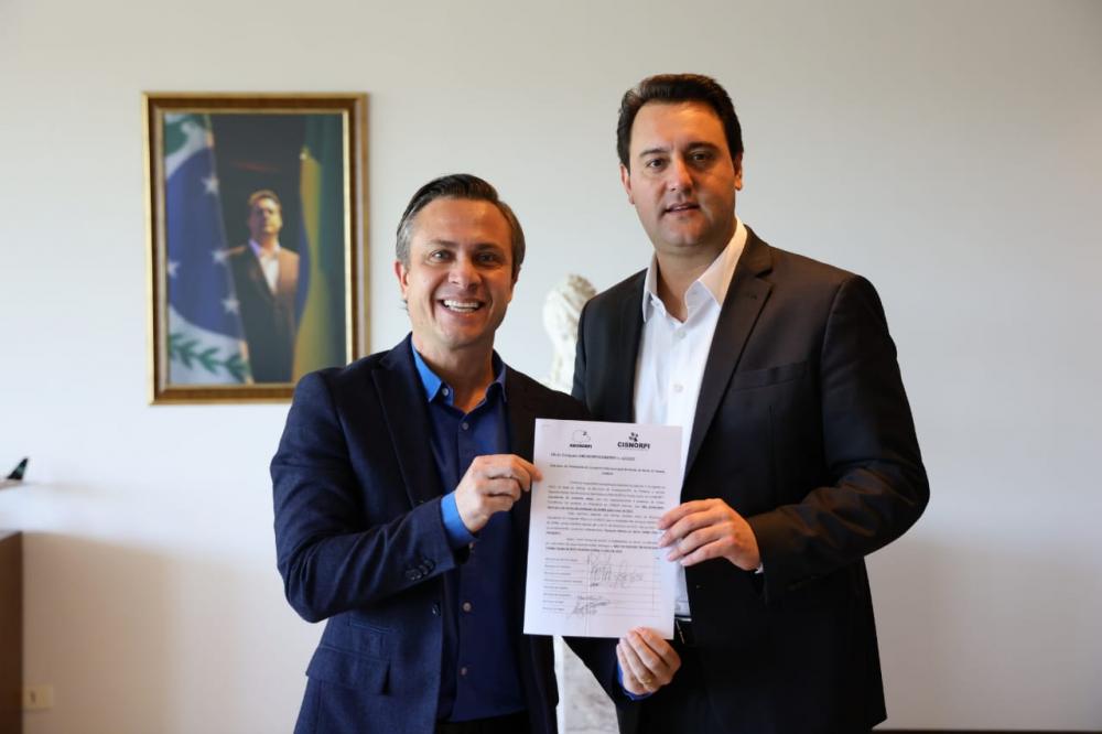 Prefeito Marcelo Palhares e Governador Ratinho Junior 