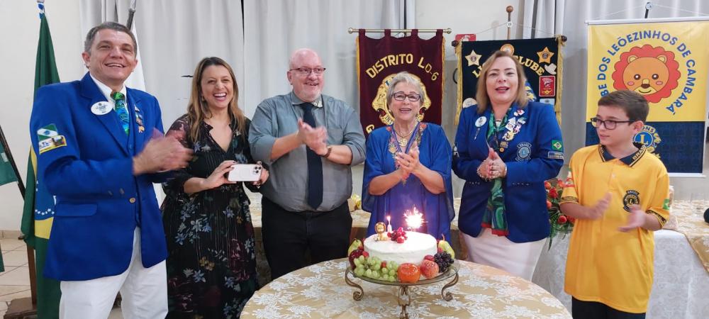 Gerações unidas para celebrar o aniversário de 69 anos do Lions Clube de Cambará 