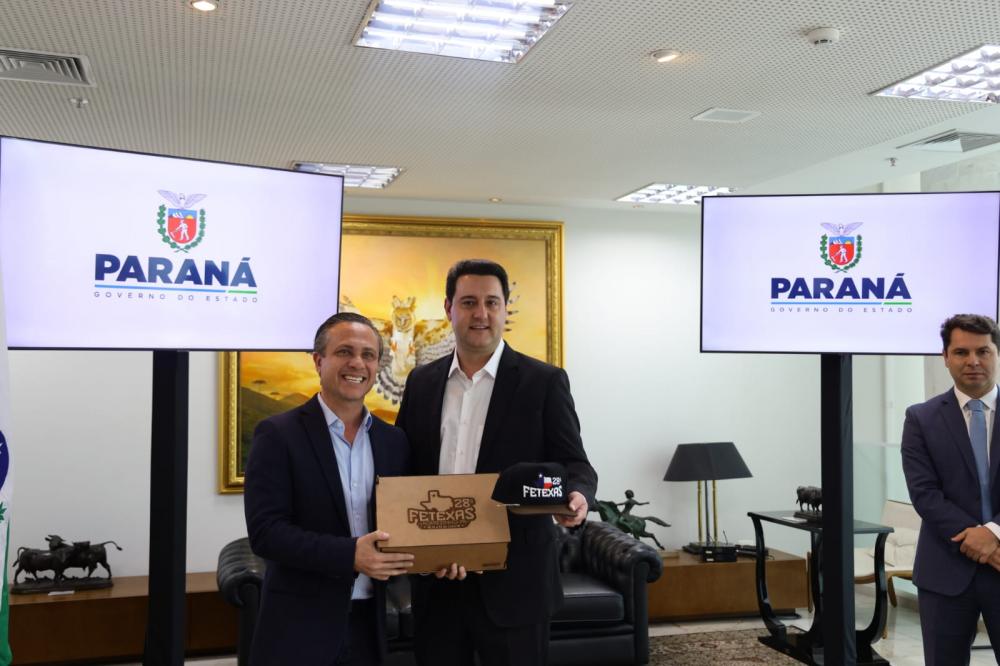 Prefeito de Jacarezinho Marcelo Palhares e Governador Ratinho Junior