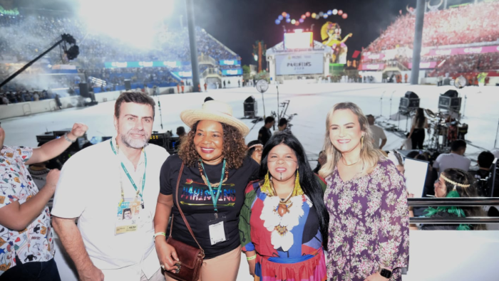 Ministras do Turismo, Cultura e Povos Indígenas prestigiam abertura do Festival de Parintins 2023. Foto: Roberto Castro/MTur