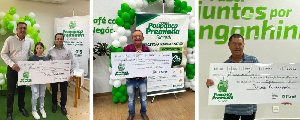Em nossa região foram quatro sortudos que levaram R$ 5 mil para casa, nos sorteios que acontecem todas as semanas. Os ganhadores são de Bandeirantes/PR, Barra do Jacaré/PR, Congonhinhas/PR e Santa Cecília do Pavão/PR.