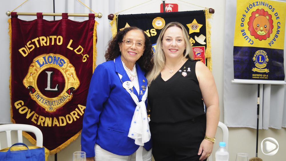 Maria Ilda de Souza, Governadora do Distrito LD-6 de Lions Clube e Rachel Fernandes Nogueira Presidente do Lions Clube de Cambará 
