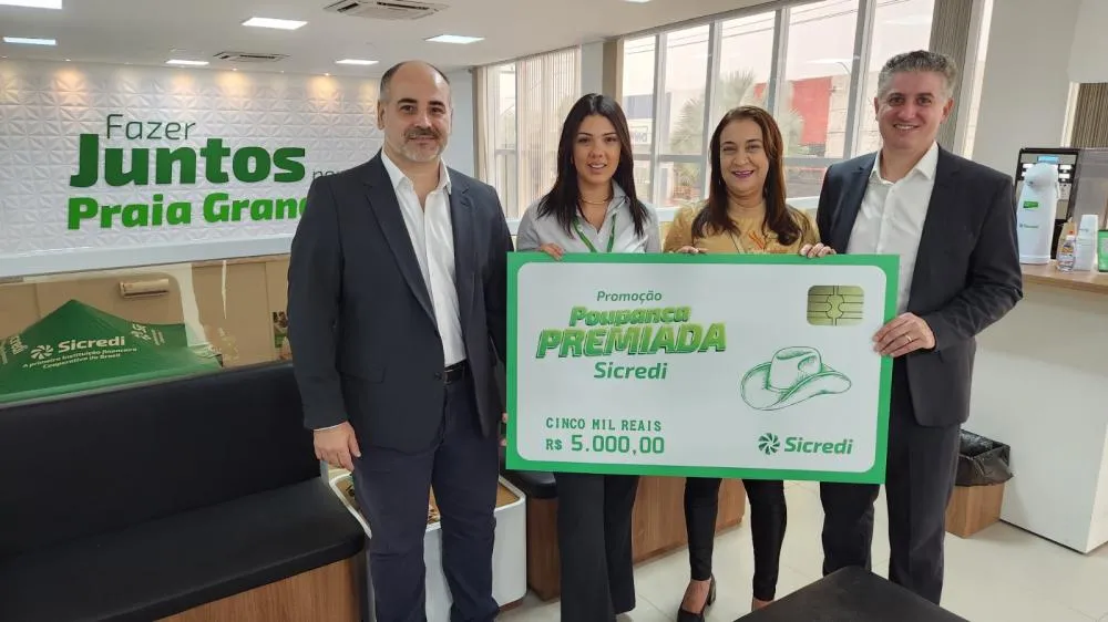Para incentivar hábito de poupar, Sicredi realiza 9.ª edição da campanha Poupança Premiada e distribui mais de R$ 2,5 milhões em prêmios Crédito: Divulgação/Sicredi
