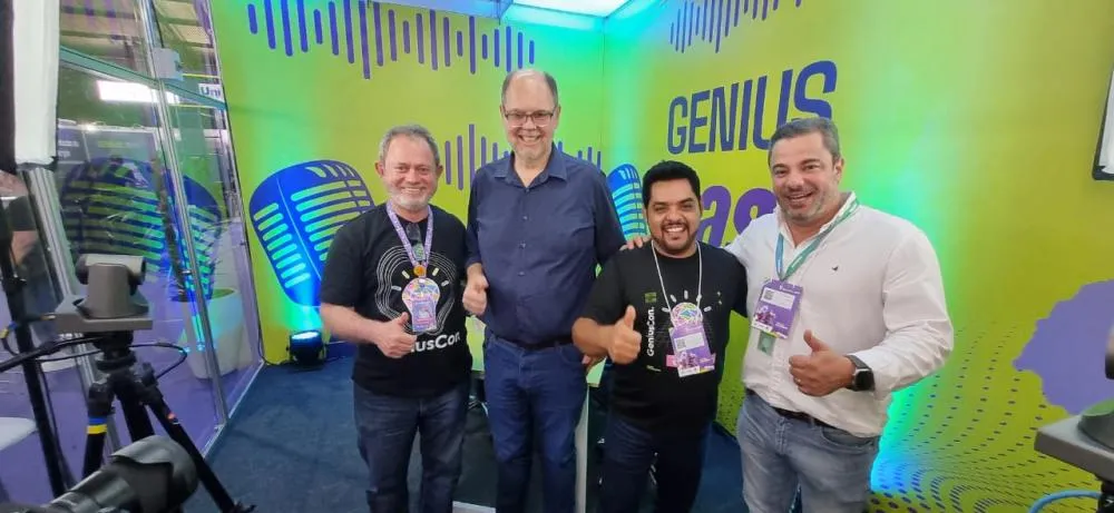 Odemir Capello Consultor SEBRAE do Norte Pioneiro, Alex Canziani, Secretário de Estado da Inovação, Gil Martins Prefeito eleito de Santo Antonio da Platina e Fabricio Bianchi
