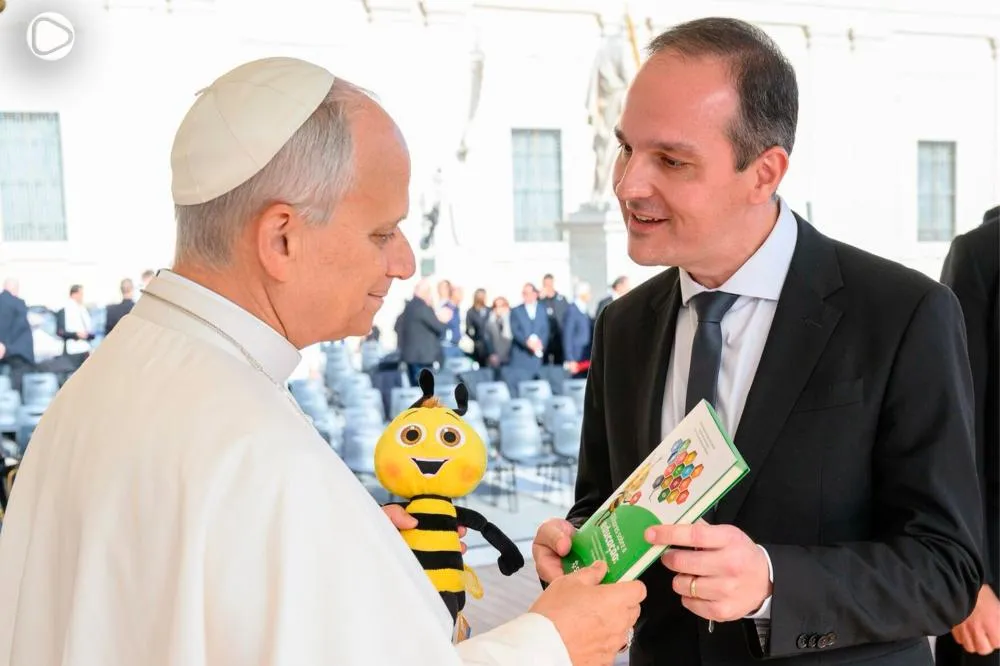  Marcello Zanluchi e Papa Leão XIV - Foto: Da assessoria 