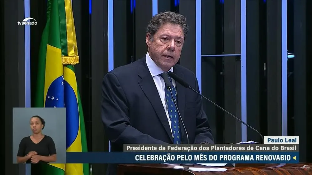 Paulo Leal - Presidente da Feplana discursa na tribuna do Senado - Foto: Reprodução da TV Senado/especial para o Jornal Circulando 