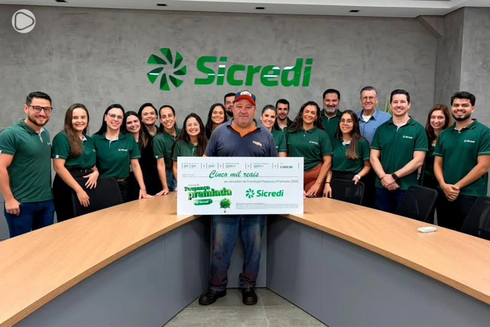 Claudio Batistela é o novo sorteado da Poupança Premiada do Sicredi - Foto: Da assessoria/Especial para o Jornal Circulando