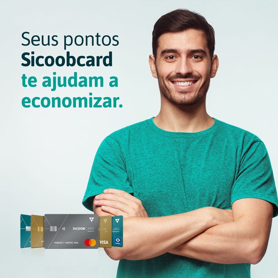 O programa oferece desconto de verdade na fatura Sicoobcard, trocando pontos acumulados a cada compra por crédito diretamente na conta final do cartão