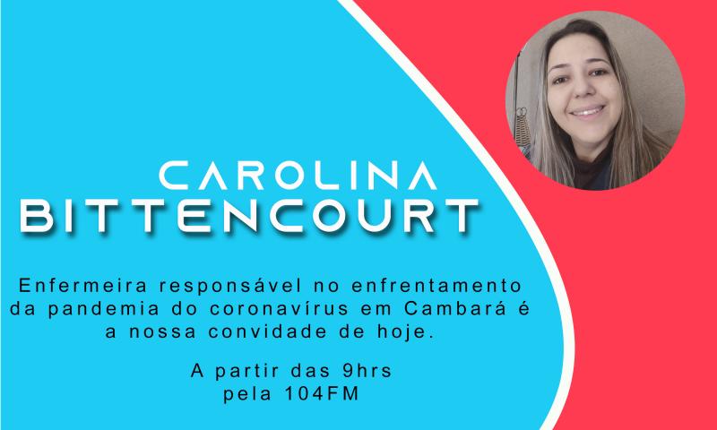 Carolina Bittencourt foi nossa convidada no Programa Circulando no Rádio desta terça 02-03. 
